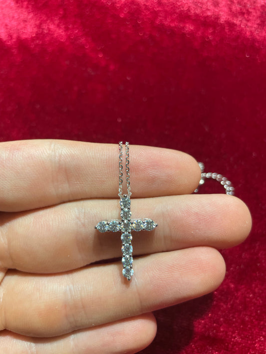 Cross Necklace Moissanite