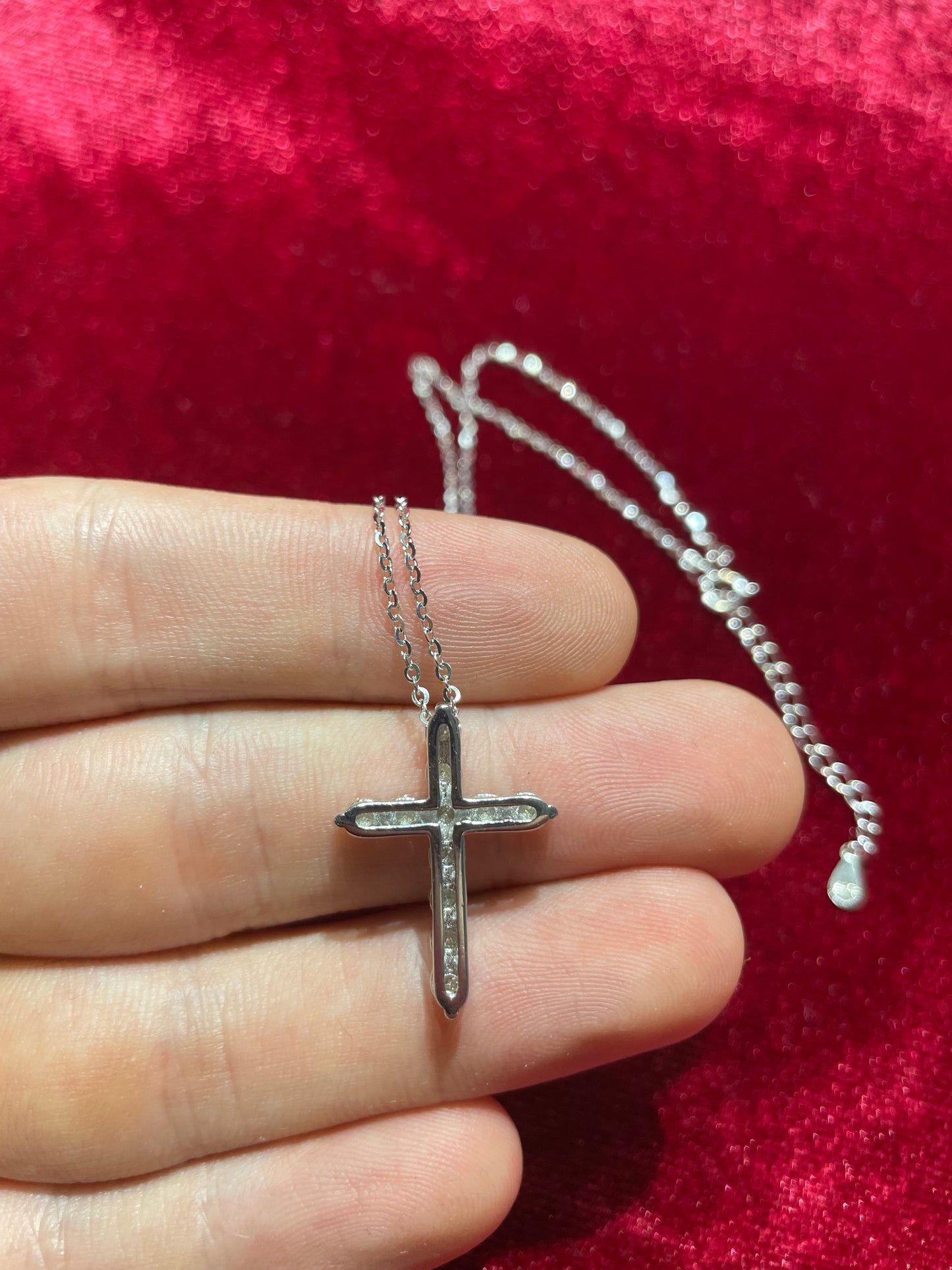 Cross Necklace Moissanite