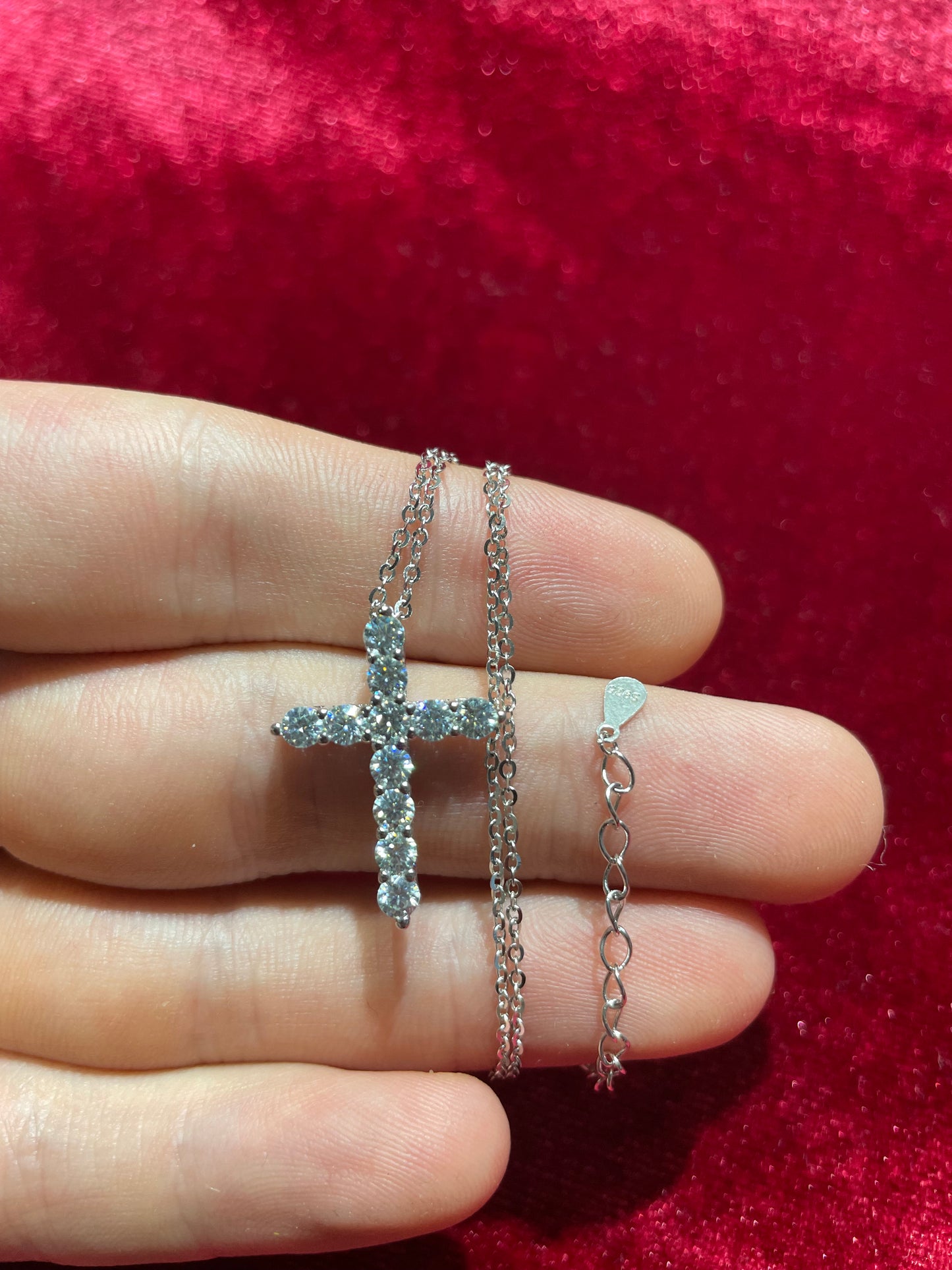 Cross Necklace Moissanite